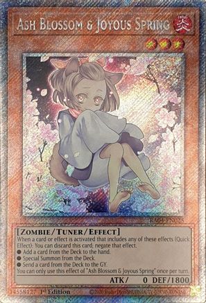 Ash Blossom & Joyous Spring (Alternate Art) (Platinum Secret Rare) (RA04-EN025) - Quarter Century Stampede 1st Edition Quarter Century Stampede Yugioh Single Squirtle Squad Card Shop.