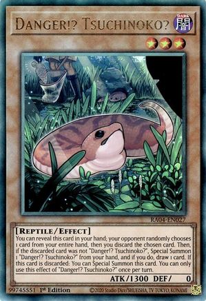 Danger!? Tsuchinoko? (PUR) (RA04-EN027) - Quarter Century Stampede 1st Edition Quarter Century Stampede Yugioh Single Squirtle Squad Card Shop.