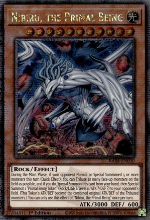 Nibiru, the Primal Being (New Art) (Quarter Century Secret Rare) (RA04-EN030) - Quarter Century Stampede 1st Edition Quarter Century Stampede Yugioh Single Squirtle Squad Card Shop.