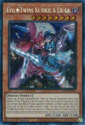 Evil Twins Ki-sikil & Lil-la (Secret Rare) (RA04-EN037) - Quarter Century Stampede 1st Edition Quarter Century Stampede Yugioh Single Squirtle Squad Card Shop.