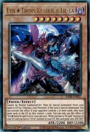Evil Twins Ki-sikil & Lil-la (PUR) (RA04-EN037) - Quarter Century Stampede 1st Edition Quarter Century Stampede Yugioh Single Squirtle Squad Card Shop.