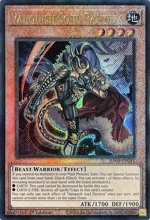 Vanquish Soul Pantera (PUR) (RA04-EN044) - Quarter Century Stampede 1st Edition Quarter Century Stampede Yugioh Single Squirtle Squad Card Shop.