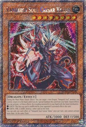 Vanquish Soul Caesar Valius (Platinum Secret Rare) (RA04-EN046) - Quarter Century Stampede 1st Edition Quarter Century Stampede Yugioh Single Squirtle Squad Card Shop.
