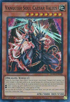 Vanquish Soul Caesar Valius (RA04-EN046) - Quarter Century Stampede 1st Edition Quarter Century Stampede Yugioh Single Squirtle Squad Card Shop.