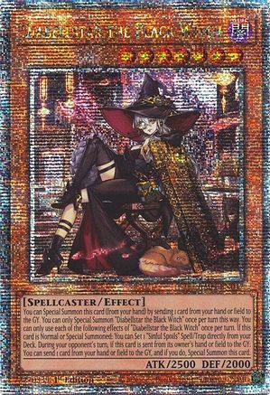 Diabellstar the Black Witch (New Art) (Quarter Century Secret Rare) (RA04-EN047) - Quarter Century Stampede 1st Edition Quarter Century Stampede Yugioh Single Squirtle Squad Card Shop.