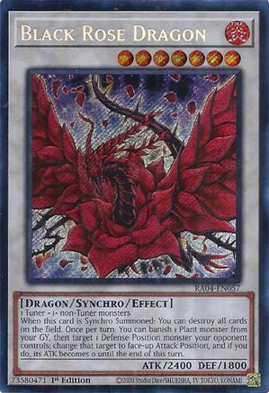 Black Rose Dragon (Secret Rare) (RA04-EN057) - Quarter Century Stampede 1st Edition Quarter Century Stampede Yugioh Single Squirtle Squad Card Shop.