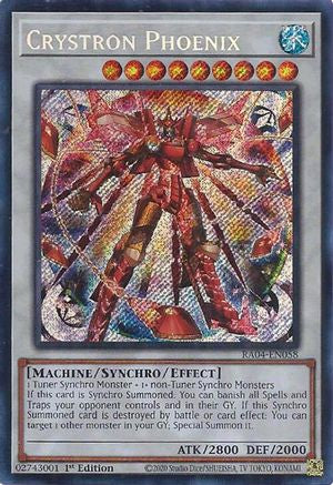 Crystron Phoenix (Secret Rare) (RA04-EN058) - Quarter Century Stampede 1st Edition Quarter Century Stampede Yugioh Single Squirtle Squad Card Shop.