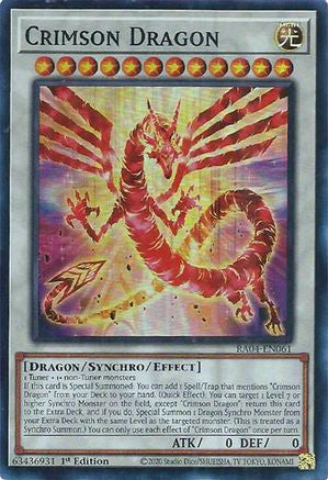 Crimson Dragon (RA04-EN061) - Quarter Century Stampede 1st Edition Quarter Century Stampede Yugioh Single Squirtle Squad Card Shop.