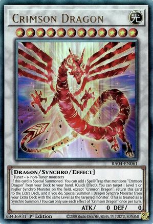 Crimson Dragon (PUR) (RA04-EN061) - Quarter Century Stampede 1st Edition Quarter Century Stampede Yugioh Single Squirtle Squad Card Shop.
