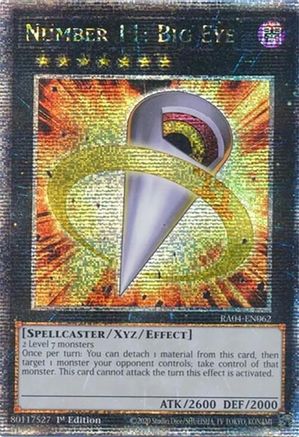 Number 11: Big Eye (Quarter Century Secret Rare) (RA04-EN062) - Quarter Century Stampede 1st Edition Quarter Century Stampede Yugioh Single Squirtle Squad Card Shop.