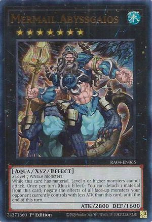 Mermail Abyssgaios (UR) (RA04-EN065) - Quarter Century Stampede 1st Edition Quarter Century Stampede Yugioh Single Squirtle Squad Card Shop.