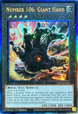 Number 106: Giant Hand (PUR) (RA04-EN066) - Quarter Century Stampede 1st Edition Quarter Century Stampede Yugioh Single Squirtle Squad Card Shop.