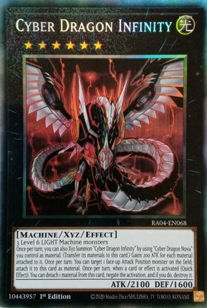 Cyber Dragon Infinity (PCR) (RA04-EN068) - Quarter Century Stampede 1st Edition Quarter Century Stampede Yugioh Single Squirtle Squad Card Shop.
