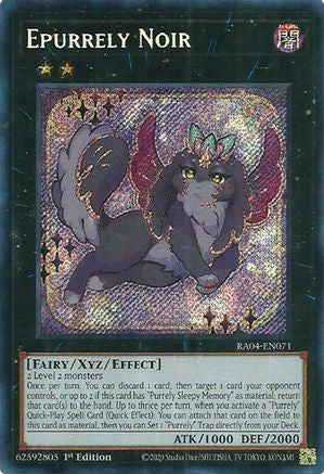 Epurrely Noir (Secret Rare) (RA04-EN071) - Quarter Century Stampede 1st Edition Quarter Century Stampede Yugioh Single Squirtle Squad Card Shop.