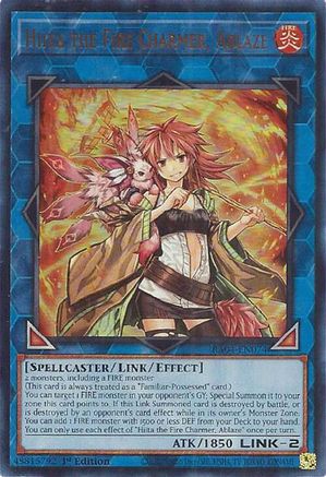 Hiita the Fire Charmer, Ablaze (UR) (RA04-EN074) - Quarter Century Stampede 1st Edition Quarter Century Stampede Yugioh Single Squirtle Squad Card Shop.