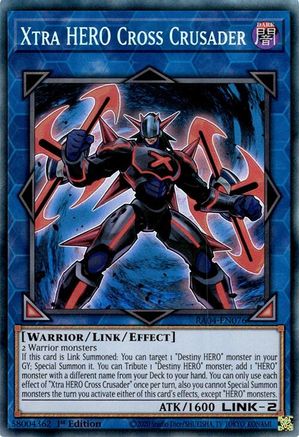 Xtra HERO Cross Crusader (PCR) (RA04-EN076) - Quarter Century Stampede 1st Edition Quarter Century Stampede Yugioh Single Squirtle Squad Card Shop.