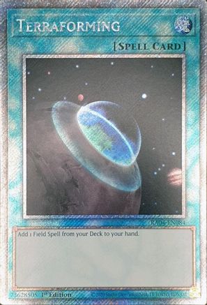 Terraforming (Platinum Secret Rare) (RA04-EN084) - Quarter Century Stampede 1st Edition Quarter Century Stampede Yugioh Single Squirtle Squad Card Shop.
