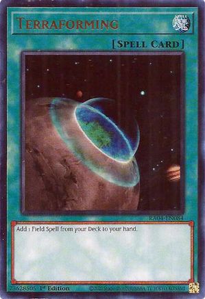Terraforming (UR) (RA04-EN084) - Quarter Century Stampede 1st Edition Quarter Century Stampede Yugioh Single Squirtle Squad Card Shop.