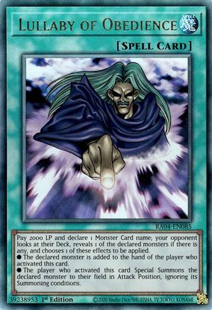 Lullaby of Obedience (PUR) (RA04-EN085) - Quarter Century Stampede 1st Edition Quarter Century Stampede Yugioh Single Squirtle Squad Card Shop.
