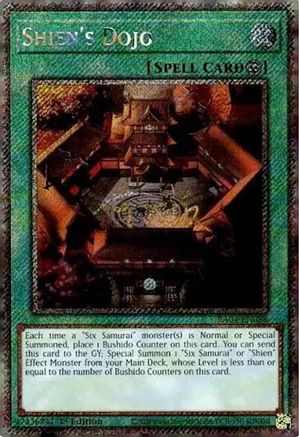 Shien's Dojo (Platinum Secret Rare) (RA04-EN088) - Quarter Century Stampede 1st Edition Quarter Century Stampede Yugioh Single Squirtle Squad Card Shop.