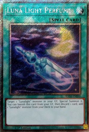 Luna Light Perfume (Platinum Secret Rare) (RA04-EN090) - Quarter Century Stampede 1st Edition Quarter Century Stampede Yugioh Single Squirtle Squad Card Shop.