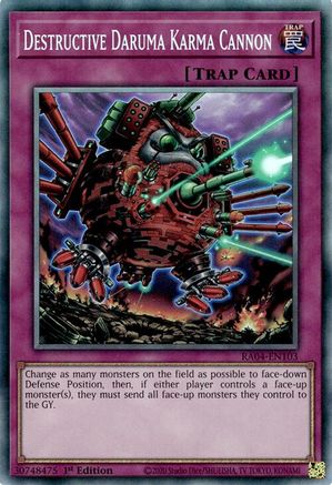 Destructive Daruma Karma Cannon (PCR) (RA04-EN103) - Quarter Century Stampede 1st Edition Quarter Century Stampede Yugioh Single Squirtle Squad Card Shop.