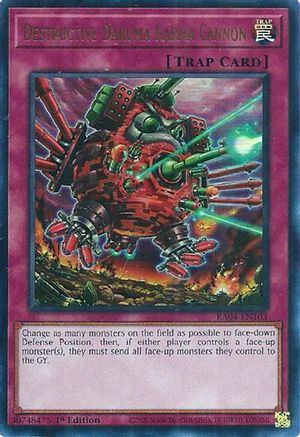 Destructive Daruma Karma Cannon (UR) (RA04-EN103) - Quarter Century Stampede 1st Edition Quarter Century Stampede Yugioh Single Squirtle Squad Card Shop.