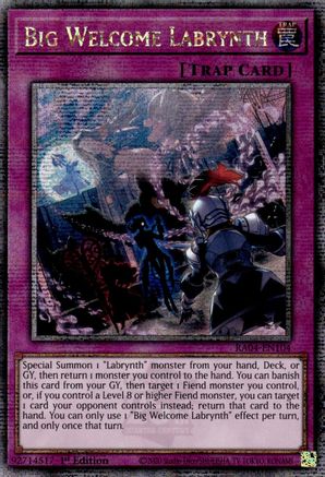 Big Welcome Labrynth (Quarter Century Secret Rare) (RA04-EN104) - Quarter Century Stampede 1st Edition Quarter Century Stampede Yugioh Single Squirtle Squad Card Shop.