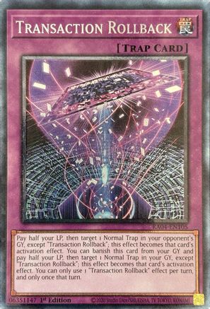Transaction Rollback (PCR) (RA04-EN105) - Quarter Century Stampede 1st Edition Quarter Century Stampede Yugioh Single Squirtle Squad Card Shop.