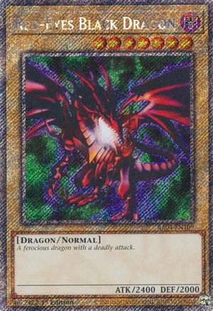 Red-Eyes Black Dragon (4th Art) (Platinum Secret Rare) (RA04-EN109) - Quarter Century Stampede 1st Edition Quarter Century Stampede Yugioh Single Squirtle Squad Card Shop.