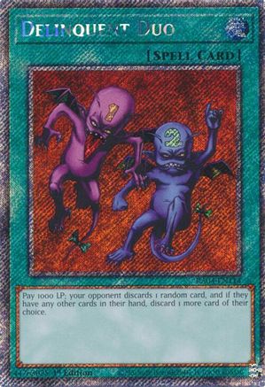 Delinquent Duo (Platinum Secret Rare) (RA04-EN114) - Quarter Century Stampede 1st Edition Quarter Century Stampede Yugioh Single Squirtle Squad Card Shop.
