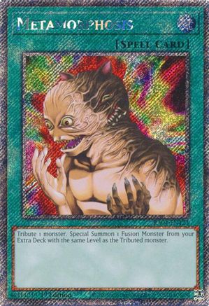 Metamorphosis (Platinum Secret Rare) (RA04-EN123) - Quarter Century Stampede 1st Edition Quarter Century Stampede Yugioh Single Squirtle Squad Card Shop.