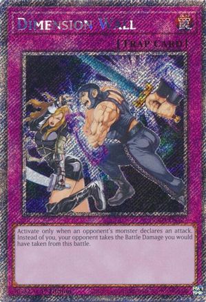 Dimension Wall (Platinum Secret Rare) (RA04-EN127) - Quarter Century Stampede 1st Edition Quarter Century Stampede Yugioh Single Squirtle Squad Card Shop.