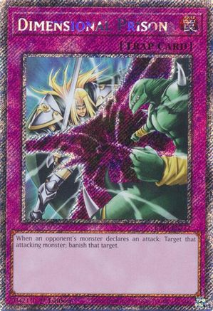 Dimensional Prison (Platinum Secret Rare) (RA04-EN132) - Quarter Century Stampede 1st Edition Quarter Century Stampede Yugioh Single Squirtle Squad Card Shop.