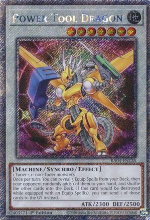 Power Tool Dragon (Platinum Secret Rare) (RA04-EN135) - Quarter Century Stampede 1st Edition Quarter Century Stampede Yugioh Single Squirtle Squad Card Shop.
