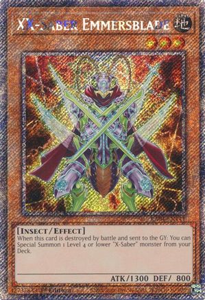 XX-Saber Emmersblade (Platinum Secret Rare) (RA04-EN141) - Quarter Century Stampede 1st Edition Quarter Century Stampede Yugioh Single Squirtle Squad Card Shop.