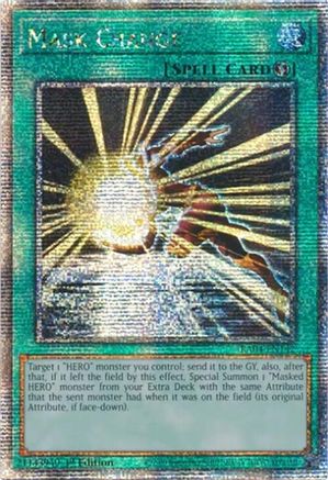 Mask Change (Quarter Century Secret Rare) (RA04-EN142) - Quarter Century Stampede 1st Edition Quarter Century Stampede Yugioh Single Squirtle Squad Card Shop.