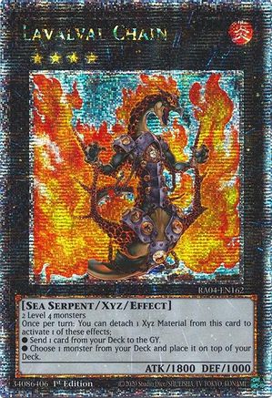 Lavalval Chain (Quarter Century Secret Rare) (RA04-EN162) - Quarter Century Stampede 1st Edition Quarter Century Stampede Yugioh Single Squirtle Squad Card Shop.