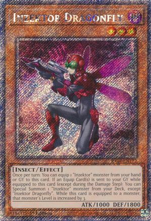 Inzektor Dragonfly (Platinum Secret Rare) (RA04-EN172) - Quarter Century Stampede 1st Edition Quarter Century Stampede Yugioh Single Squirtle Squad Card Shop.