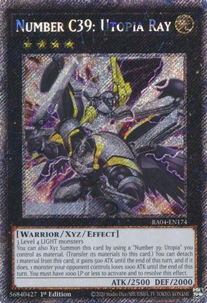Number C39: Utopia Ray (Platinum Secret Rare) (RA04-EN174) - Quarter Century Stampede 1st Edition Quarter Century Stampede Yugioh Single Squirtle Squad Card Shop.