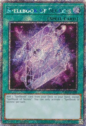 Spellbook of Secrets (Platinum Secret Rare) (RA04-EN189) - Quarter Century Stampede 1st Edition Quarter Century Stampede Yugioh Single Squirtle Squad Card Shop.