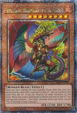 Fire King High Avatar Garunix (Quarter Century Secret Rare) (RA04-EN194) - Quarter Century Stampede 1st Edition Quarter Century Stampede Yugioh Single Squirtle Squad Card Shop.