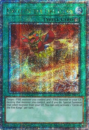 Circle of the Fire Kings (Quarter Century Secret Rare) (RA04-EN195) - Quarter Century Stampede 1st Edition Quarter Century Stampede Yugioh Single Squirtle Squad Card Shop.