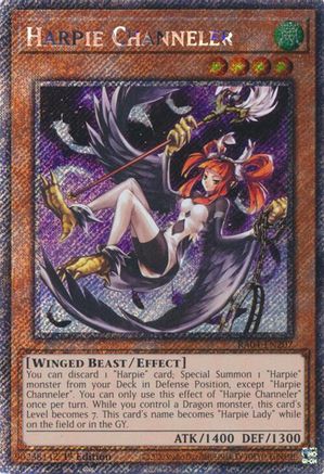 Harpie Channeler (Platinum Secret Rare) (RA04-EN207) - Quarter Century Stampede 1st Edition Quarter Century Stampede Yugioh Single Squirtle Squad Card Shop.