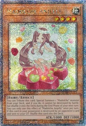 Madolche Anjelly (Quarter Century Secret Rare) (RA04-EN215) - Quarter Century Stampede 1st Edition Quarter Century Stampede Yugioh Single Squirtle Squad Card Shop.