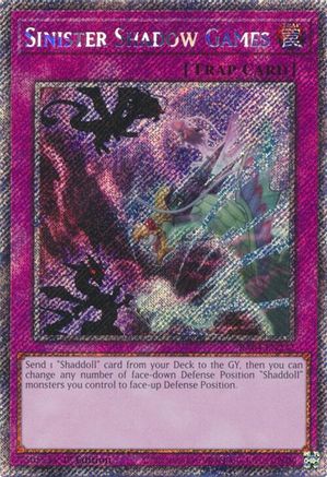 Sinister Shadow Games (Platinum Secret Rare) (RA04-EN232) - Quarter Century Stampede 1st Edition Quarter Century Stampede Yugioh Single Squirtle Squad Card Shop.