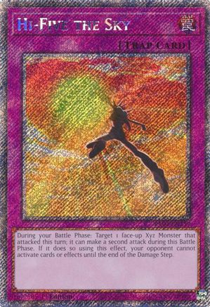 Hi-Five the Sky (Platinum Secret Rare) (RA04-EN239) - Quarter Century Stampede 1st Edition Quarter Century Stampede Yugioh Single Squirtle Squad Card Shop.