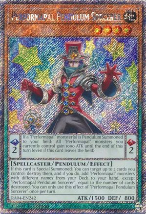 Performapal Pendulum Sorcerer (Platinum Secret Rare) (RA04-EN242) - Quarter Century Stampede 1st Edition Quarter Century Stampede Yugioh Single Squirtle Squad Card Shop.