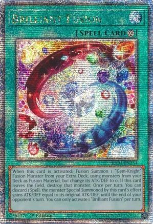 Brilliant Fusion (Quarter Century Secret Rare) (RA04-EN254) - Quarter Century Stampede 1st Edition Quarter Century Stampede Yugioh Single Squirtle Squad Card Shop.