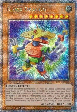 Block Dragon (Quarter Century Secret Rare) (RA04-EN268) - Quarter Century Stampede 1st Edition Quarter Century Stampede Yugioh Single Squirtle Squad Card Shop.